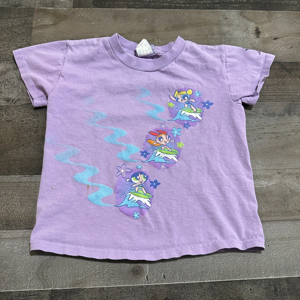 Vintage Y2K Powerpuff Girls Cartoon Network Kids Medium (8) T-shirt